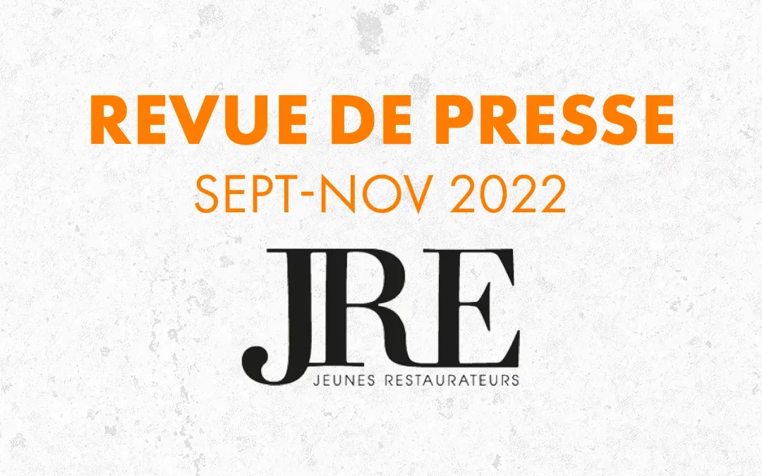 Revue de presse JRE – Septembre à Novembre
